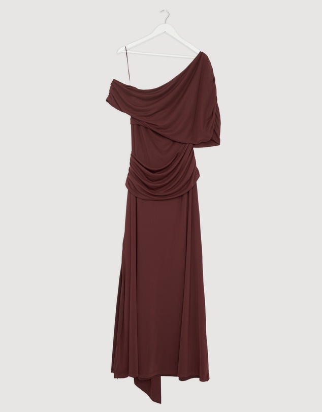 Revibe - Repaired CHANCERY Margot One Shoulder Drape Maxi Dress - AU 18