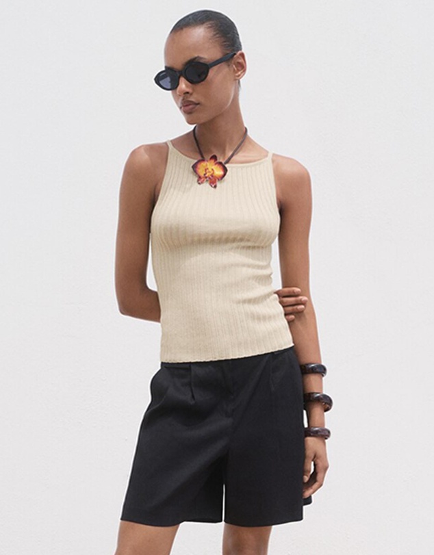 M.N.G - Fine Ribbed Knit Top