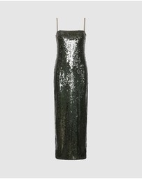 ROTATE - Sequins Maxi Slip Dress