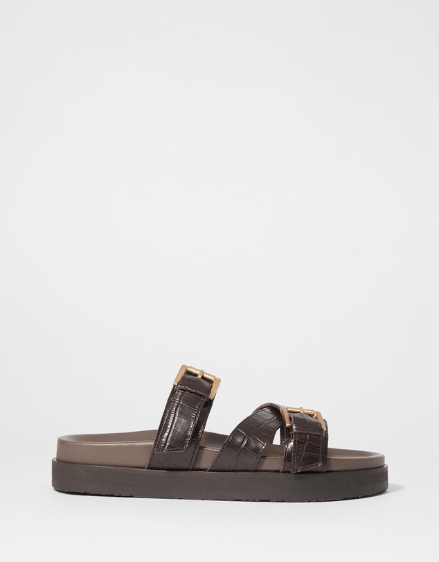 & Other Stories - Cross-Strap Leather Sandals