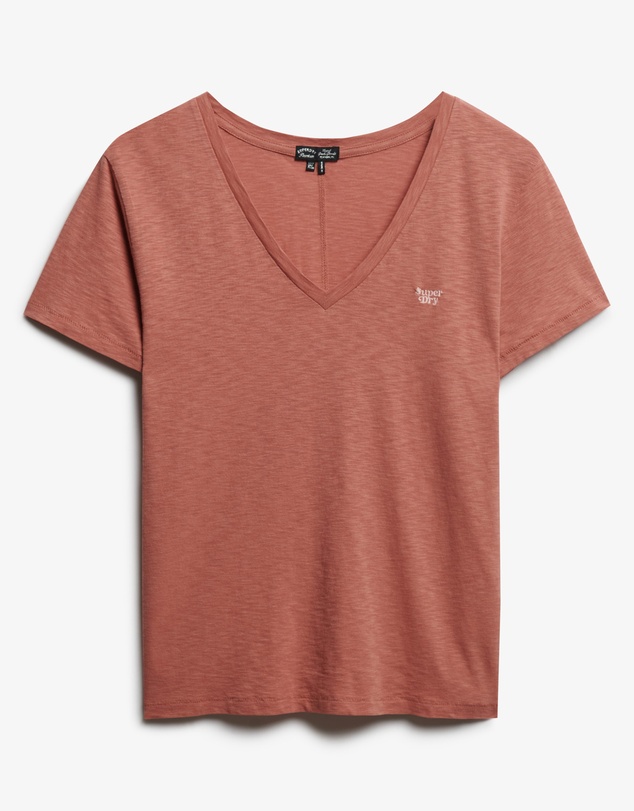 Superdry - Studios Slub Embroidered Vee Tee