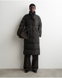 COS - Shawl-Collar Quilted Down Long Coat