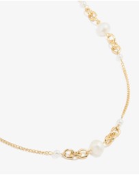 Lovisa - Gold Plated Freshwater Pearl & Mini Link Necklace