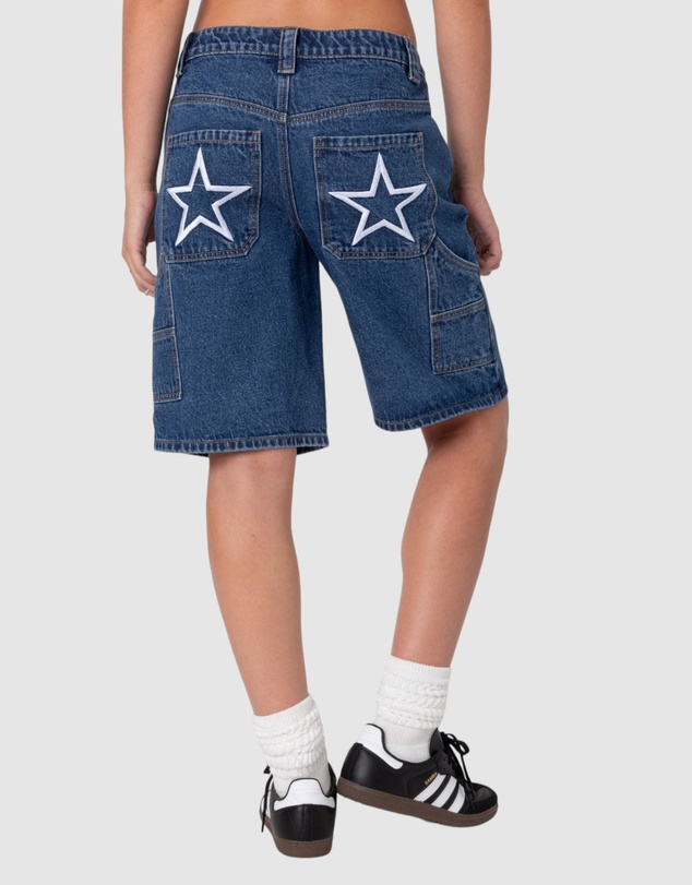 EDIKTED - Stargirl Denim Bermuda Shorts