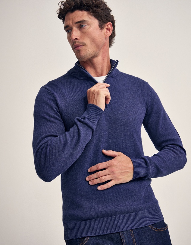 Oxford - Robert Zip Neck Knit Pullover