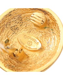 Pre-Loved by Azura Reborn - Pre-Loved CC Gold Plated Round Clip On Earrings