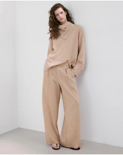 M.N.G - Striped Lyocell Trousers