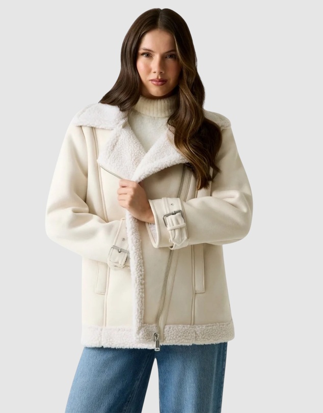 GUESS - Eco Maristella Faux Shearling Jacket