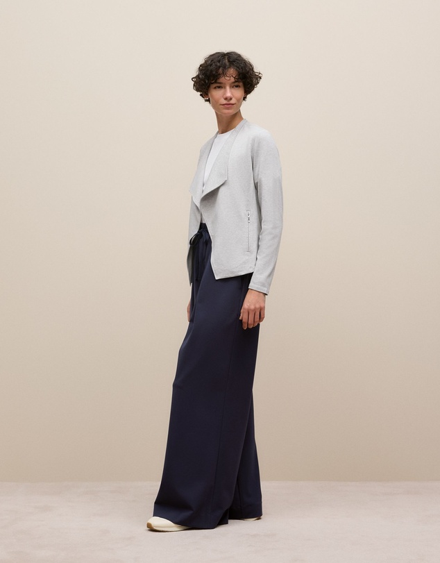 Trenery - Bamboo Viscose Marle Jacket in Light Grey Marle
