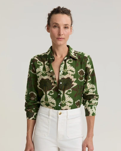 Sportscraft - Palm Print Cotton Silk Shirt