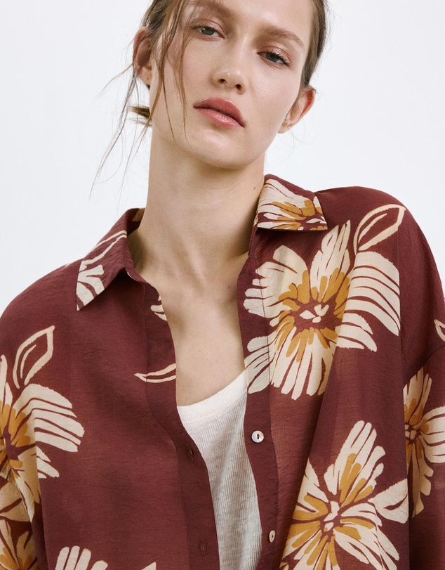 M.N.G - Printed Lyocell Shirt