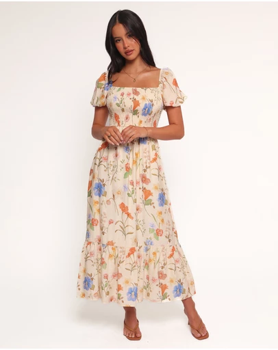 Petal & Pup - Cecelia Puff Sleeve Maxi Dress - Floral