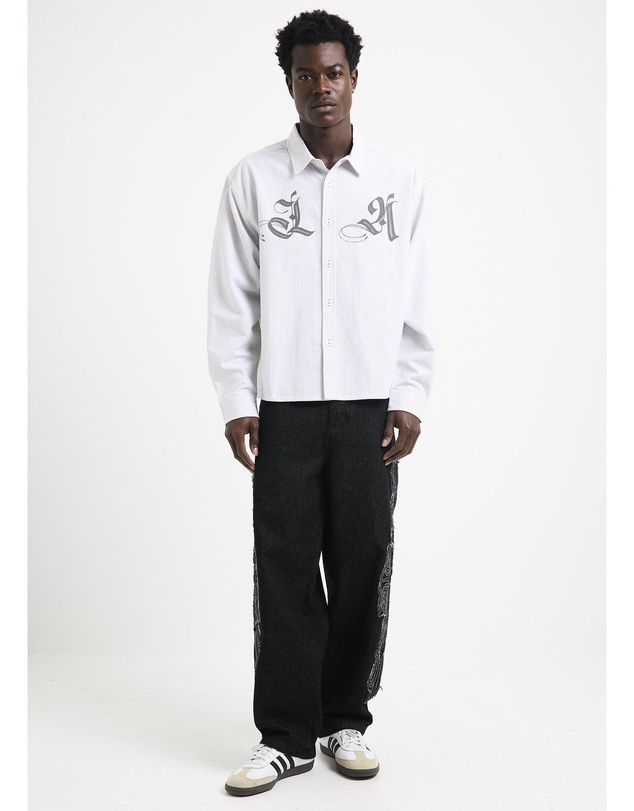 Black Noise White Rain - La Long Sleeve Shirt