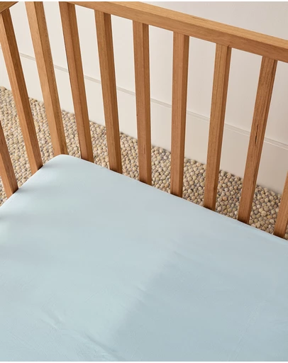 Sheet Society - Leo Washed Cotton Cot Fitted Sheet