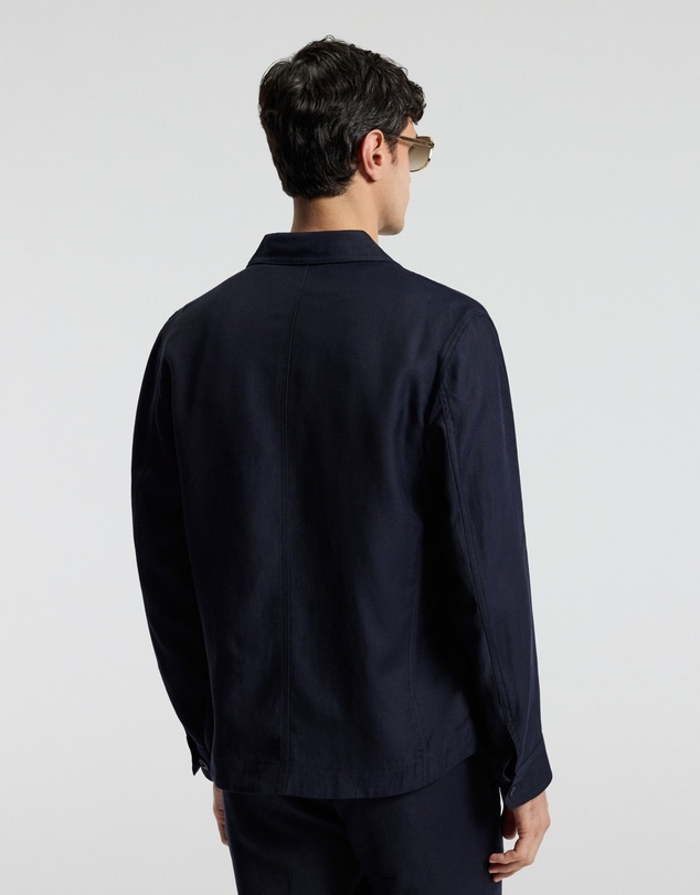 Calibre - Linen Blend Shirt Jacket Navy
