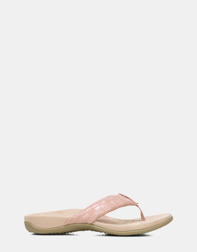 Vionic - Layne Toe Post Sandal - Peach Woven