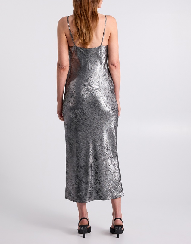 David Lawrence - Rumi Metallic Slip Dress