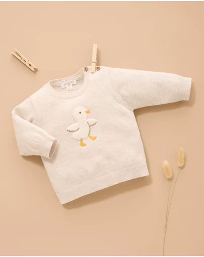 Purebaby - Chenille Embroidered Jumper-Kids-Babies