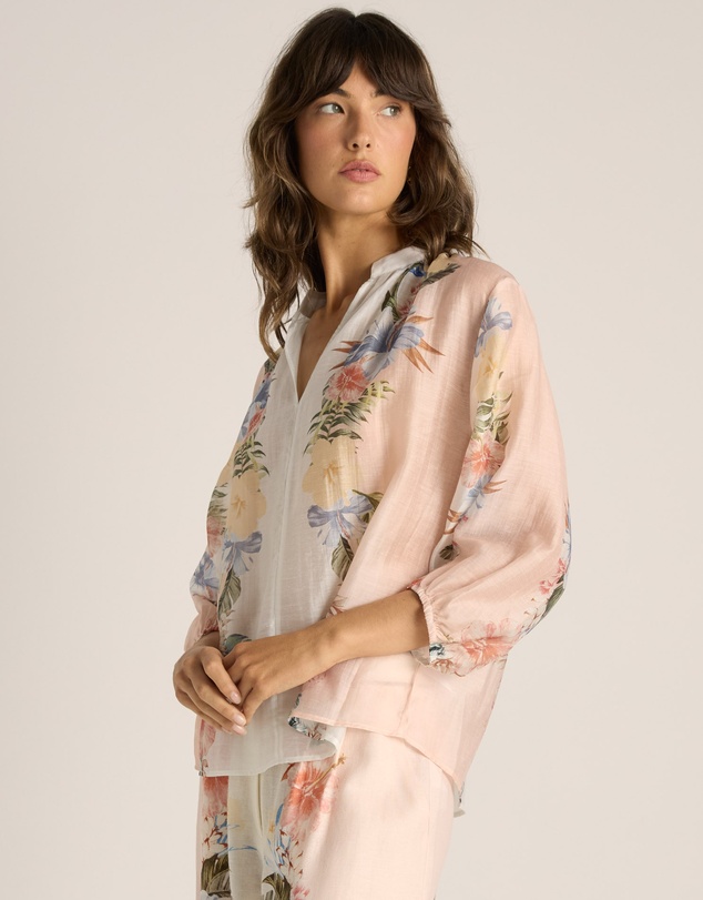 Fate + Becker - Solara Split Neck Blouse