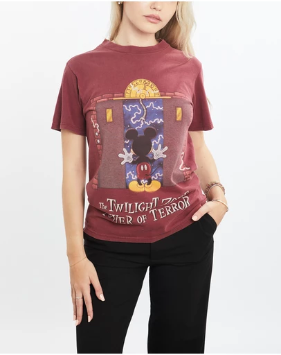 Vintage by The Real Deal - Pre Loved - Vintage 90s Disney Mickey Mouse 'Tower Of Terror' Tee