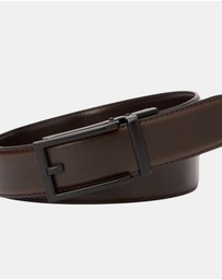 Buckle - Clarke. Australian Made Auto Leather Belt. 35mm width.