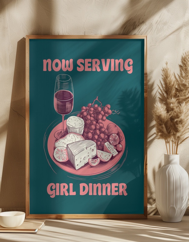 Olive et Oriel - Girl Dinner No 2 by Andreas Magnusson Art Print