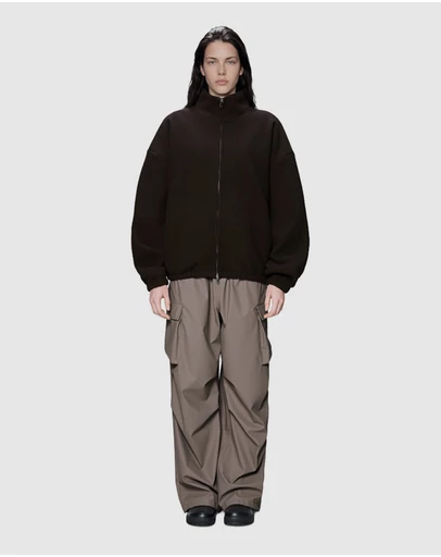 RAINS - Women's Fleece Zip Jacket Bark