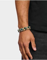 THOMAS SABO - THOMAS SABO Jasper, jade, labradorite beaded bracelet