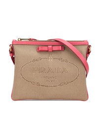 Pre-Loved by Azura Reborn - Pre-Loved Canvas Canapa Logo Bow Crossbody