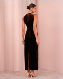 Azzurielle - Moriah High Neck Maxi Gown