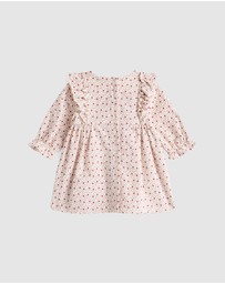 Tommy Hilfiger - Ditsy Floral Frill Relaxed Corduroy Dress - Babies
