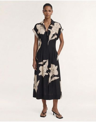 Black/Cream Floral