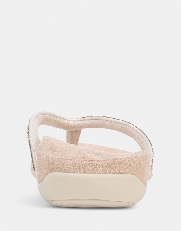 Vionic - Dillon Shine Toe Post Sandal - Cream