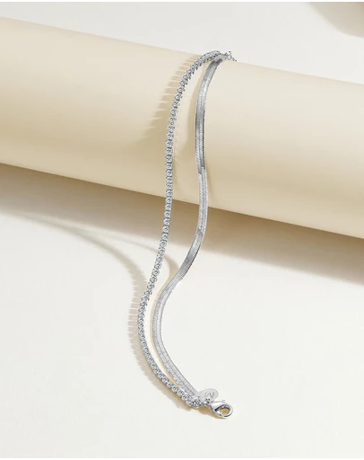 Mestige - Twilight Duo Bracelet - Silver Plated