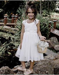 Designer Kidz - Angie Lace Bodice Dress
