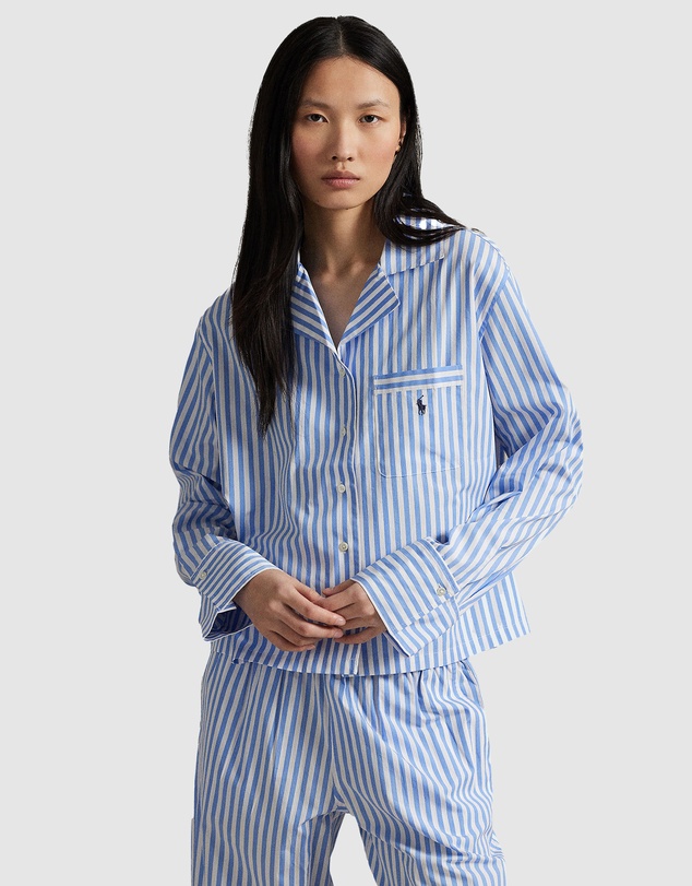 Polo Ralph Lauren - Shirting Stripes Cotton Long Sleeve Button Down Pyjama Set
