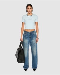 Ksubi - MONIKER BABY TEE SKY