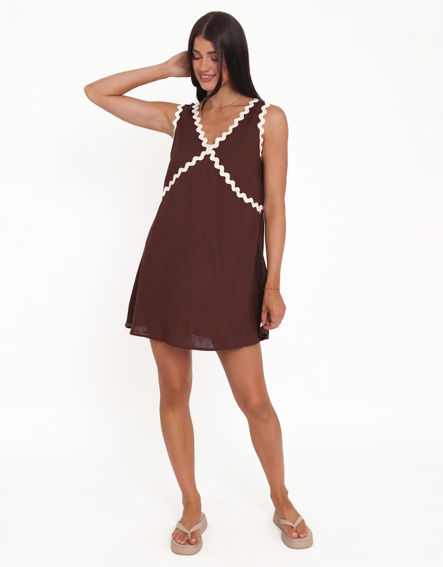 Petal & Pup - Lark Mini Dress - Brown