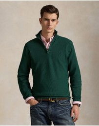 Polo Ralph Lauren - Mesh-Knit Cotton Quarter-Zip Sweater