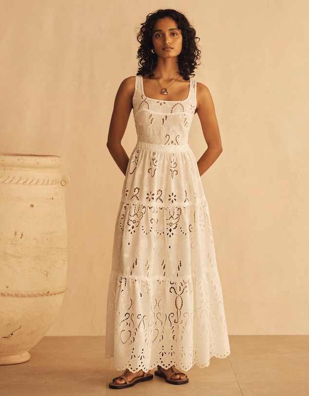 AUR OCEA - Merletti Lace Panelled Maxi Dress