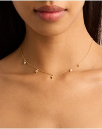 By Charlotte - Gold Live in Peace Choker