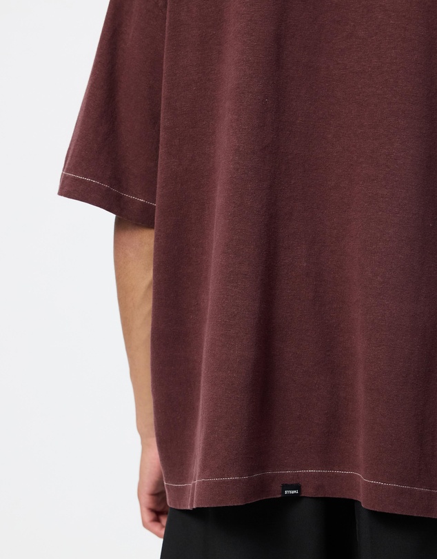 Thrills - Hemp Thrills Contrast Stitch Box Fit Oversize Cropped Tee