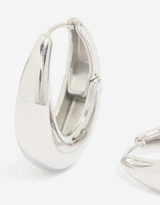 Lovisa - Waterproof Stainless Steel Oval Hinged Hoop Earrings