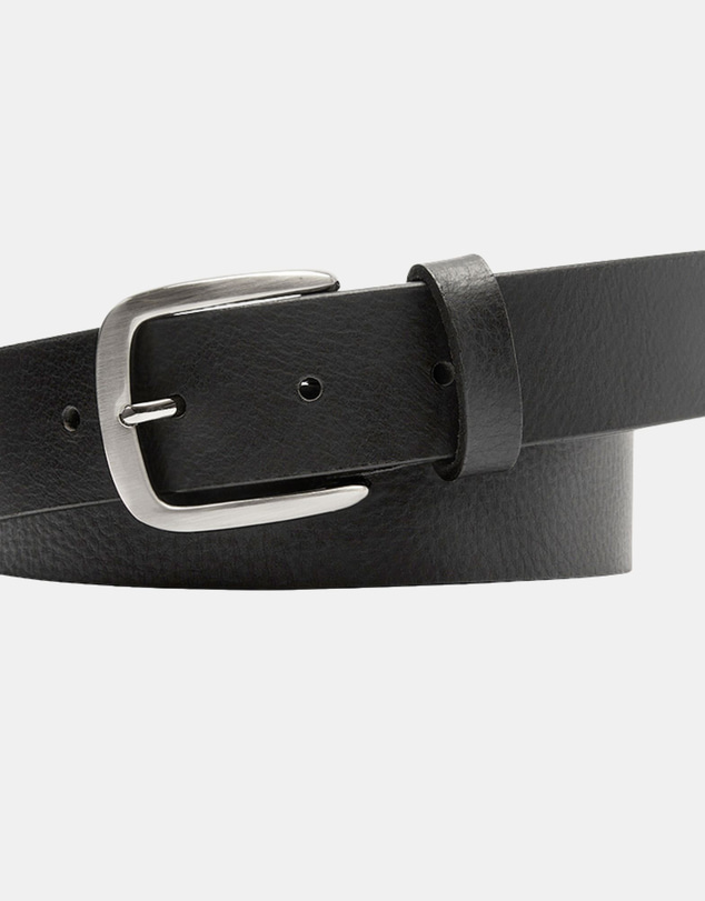 Buckle - Orlando. Australian Made Milled Leather Belt. 35mm width.