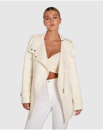 Belle & Bloom - Bad Girl Wool Blend Moto Coat