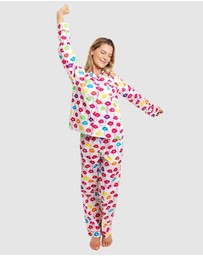 Sant And Abel - Women's Drawbertson Drippy Lips Long PJ Set