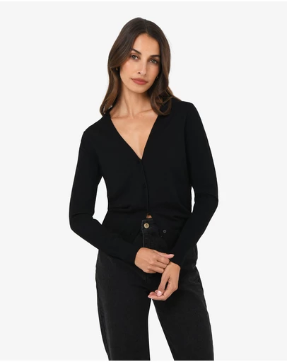 Forcast - Nicolette V-Neck Knit Cardigan