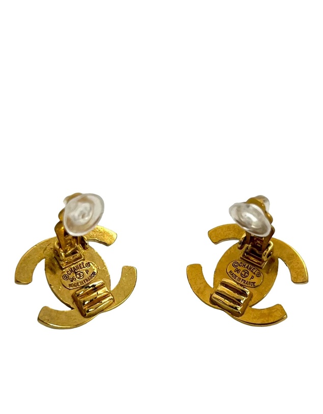 Pre-Loved by Azura Reborn - Pre-Loved CC Gold Plated Turn Lock Clip on Earrings