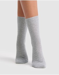 Levante - 3 Pack 100% Textured Cotton Sock
