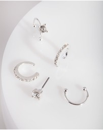 Lovisa - Silver Classic Diamante Ear Stack